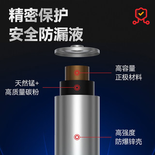 华太电池 红彩5号碳性电池 AA 40粒/盒