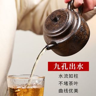 保尔 宜兴紫砂德钟壶 320cc 柴烧工艺 茶壶