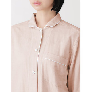 MUJI 无侧缝双层纱织 女式睡衣家居服套装