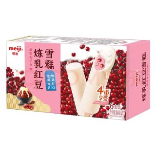 明治 炼乳红豆雪糕 64g*6支 彩盒装