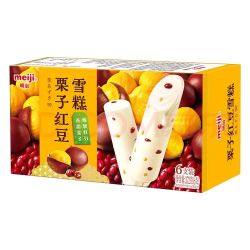 明治 栗子红豆雪糕 62g*6支 彩盒装