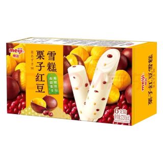 明治 栗子红豆雪糕 62g*6支 彩盒装