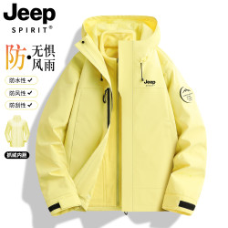JEEP SPIRIT 吉普JEEP美式可拆卸冲锋衣女款爆款2025新款户外外套登山装备男