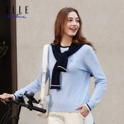 ELLE Active 女士纯棉圆领针织衫