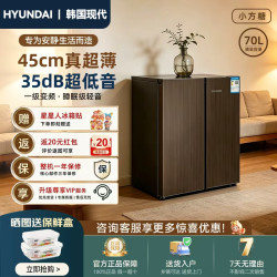 HYUNDAI 现代卧式冰箱一级能效家用风冷无霜大容量矮冰箱小冰箱