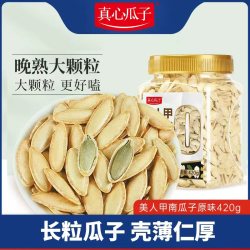 真心食品 美人甲南瓜子原味罐装 420g