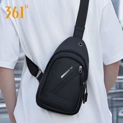 361° 男士大容量商务通勤单肩包便携旅行胸包