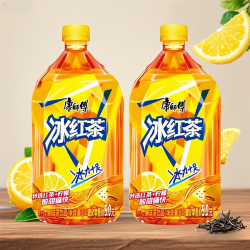 康师傅 冰红茶柠檬味茶1L大瓶330ml*1