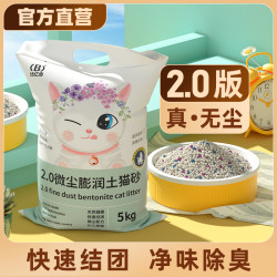 比亿奇 膨润土猫沙40斤实惠装无尘秒结团不沾底净味除臭猫砂 10斤装
