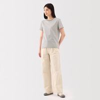 無印良品 MUJI 女式 天竺编织 圆领短袖T恤