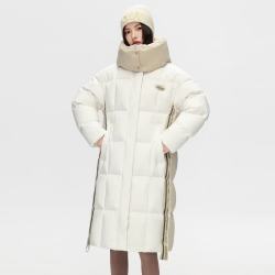 雪中飞 高充绒 女中长款H版型修身羽绒服