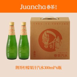 眷茶臻选 荆芥柠檬味果汁型汽水 300ml*6瓶
