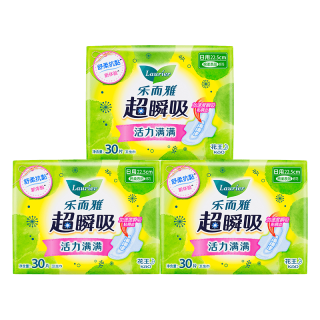 乐而雅 超瞬吸纤巧日用护翼型卫生巾