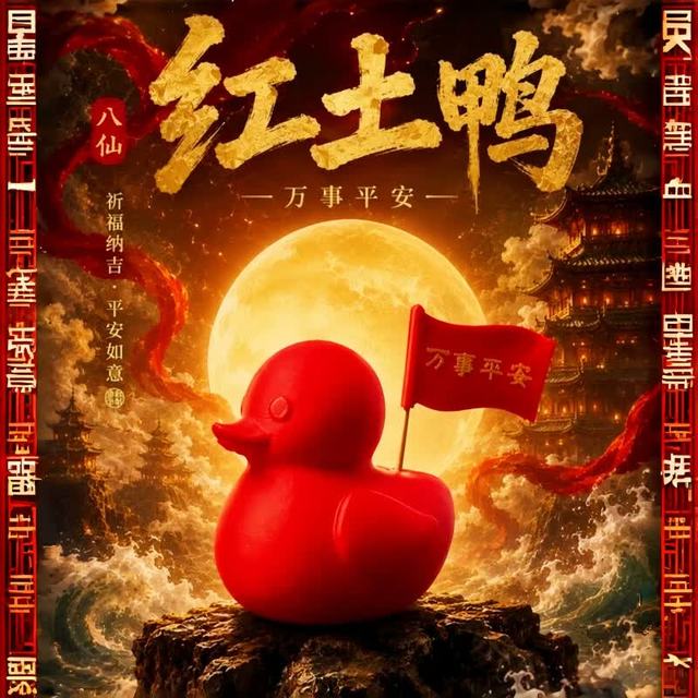 天力可致 致可八仙周边红土鸭手办3d打印玩具模型电影同款桌面摆件收藏礼物 红土鸭2个装-红色