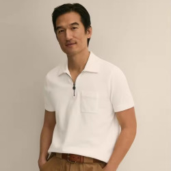 Brooks Brothers 半拉链短袖 Polo