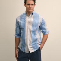 Brooks Brothers 布克兄弟 泡泡纱趣味条纹 男士衬衫