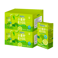 真果每刻添加NFC小青柠汁果汁饮品0脂含维生素C饮品 125ml*12盒*2箱