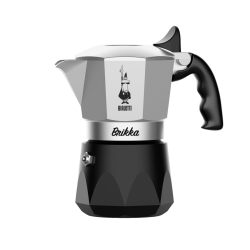 Bialetti Brikka摩卡壶 100ml双杯量 黑色 意式浓缩 可打奶泡