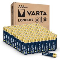 VARTA Longlife AAA 电池(100 包),碱性三节 A 电池