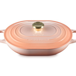 Le Creuset 搪瓷铸铁经典椭圆形砂锅,3.75 夸脱,Peche