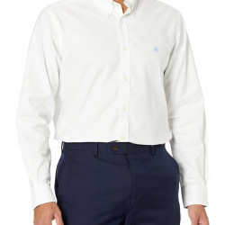 Brooks Brothers 布克兄弟 男士 免烫 弹力牛津 运动衬衫 长袖 纯色 白色 X大码