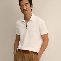 Brooks Brothers 布克兄弟 棉质绒面 quarter-zip POLO衫