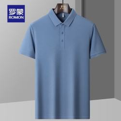 罗蒙 冰丝凉感 雅兰 M码 翻领短袖Polo衫