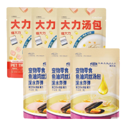 猫大力 鲭鱼鸡丝+青口贝鸡丝混合装6袋 猫咪零食罐