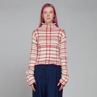 限尺码：MARNI 女士春秋款条纹高领时尚针织衫