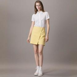 Massimo Dutti 都市丽人OL通勤风纯色系时尚极简半身A字短裙