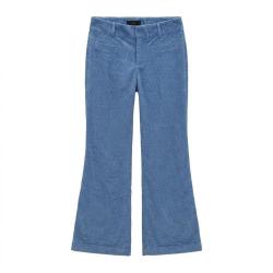 ZARA 女士时尚潮流纯色简约竖纹设计感日常通勤百搭休闲直筒裤