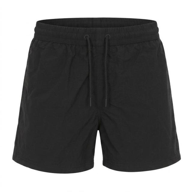 ZARA 黑色松紧腰抽绳带口袋平角泳裤男装泳装