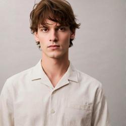 ZARA 男式日常通勤宽松简约短袖翻领衬衫