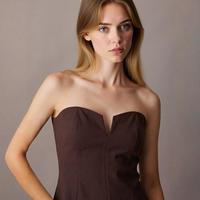 ZARA 收腰抹胸上衣显瘦塑性自带氛围感