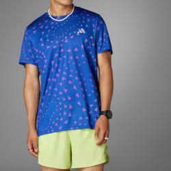 adidas 男款圆领印花Run It BL T恤