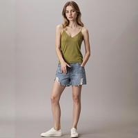 Massimo Dutti 女式V领性感风微弹时尚套头短款吊带背心