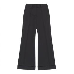 Acne Studios 女士时尚潮流翻边设计感纯色简约日常通勤休闲喇叭裤