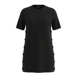 Massimo Dutti 女士时尚潮流设计感饰扣日常百搭休闲中长款套头T恤衫