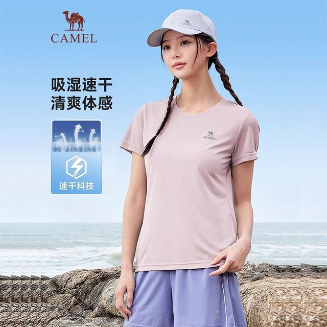 骆驼 户外速干T恤女短袖2026夏季薄款凉感跑步上衣宽松运动T恤男