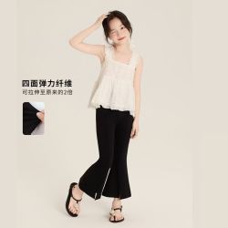 小马宝莉 女童喇叭裤夏季2026新款  黑色 120