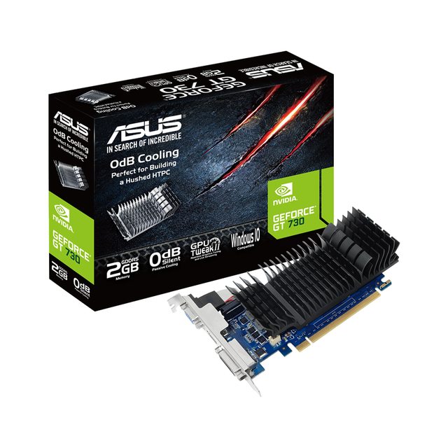 华硕 GT730 2GB GDDR5 静音显卡  被动散热 PCI-E接口