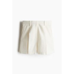 H&M HM女装西装裤夏季潮流舒适时尚通勤亚麻混纺休闲短裤1259174