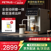 柏翠 意式全自动咖啡机 自动打奶泡超大彩屏 PE3103 白色