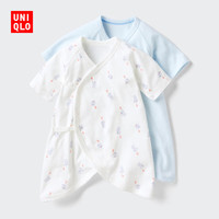 优衣库 婴幼儿蝴蝶衣 浅蓝色 50-60cm 2件装 连体衣