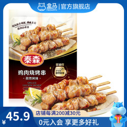 泰森 孜然风味鸡肉烧烤串 560g（280g*2袋）