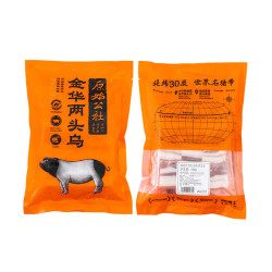 原始公社 中华名猪 金华两头乌猪带肋五花肉 600g