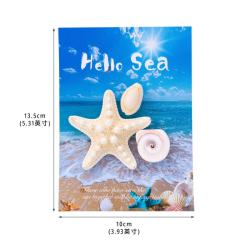 赋闲 新款海洋工艺品真贝壳冰箱贴创意礼物海星立体旅游纪念品 海洋之星(三个装) 贝壳冰箱贴