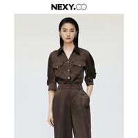 NEXY.CO 商场同款26年夏季新款开襟衬衫上衣女