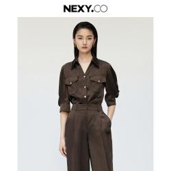 NEXY.CO 商场同款26年夏季新款开襟衬衫上衣女