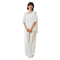 洁丽雅 女士泡泡纱短袖睡衣家居服套装